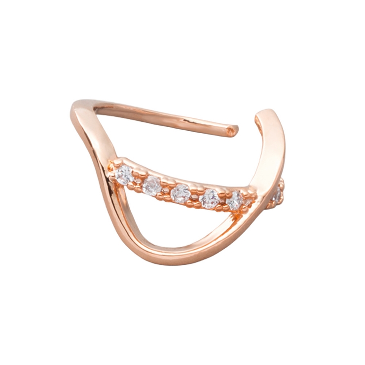 ピンクゴールド | イヤーカフ 金属アレルギー ニッケルフリー | CREAM-DOT