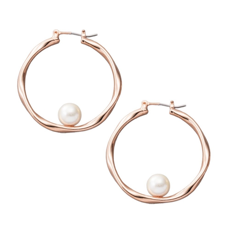 ピンクゴールド | ピアス 18kコーティング チタンポスト | CREAM-DOT