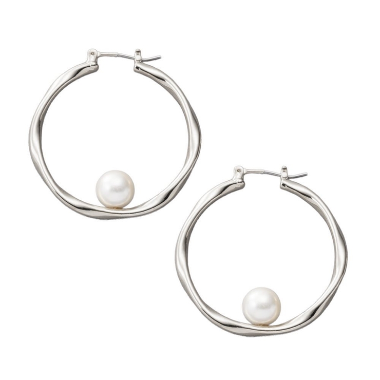 シルバー | ピアス 18kコーティング チタンポスト | CREAM-DOT