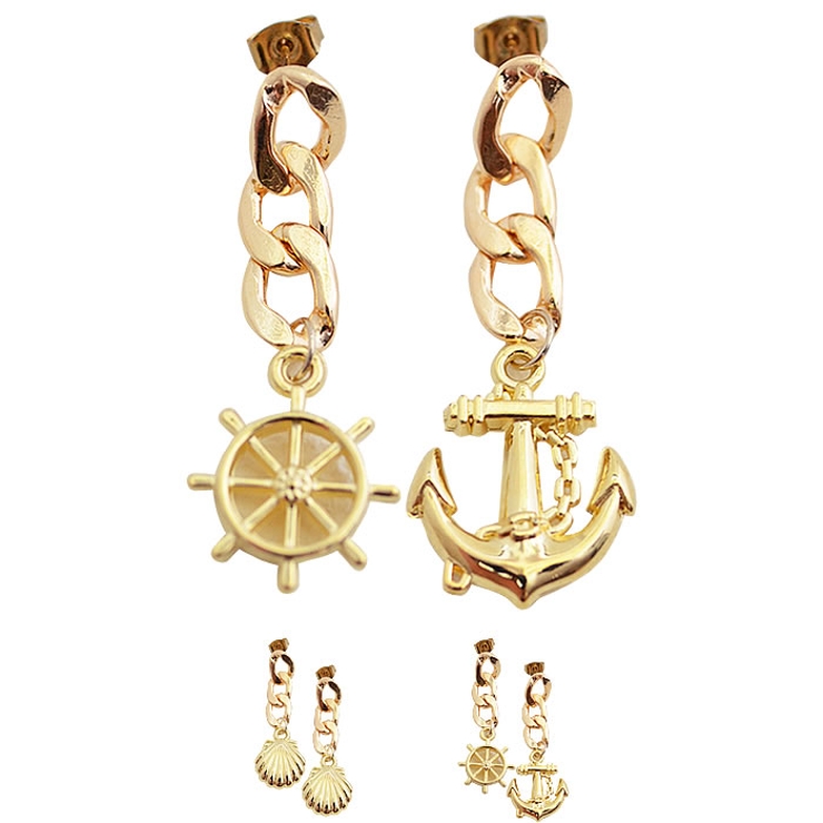 (マリンゴールドチェーンピアス)ピアス アクセサリー ジュエリー | curvy's  | 詳細画像5 