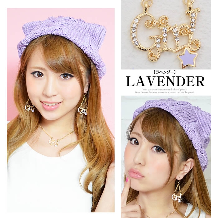 (ゴールドチェーンGirlロゴピアス)ピアス アクセサリー ジュエリー | curvy's  | 詳細画像6 