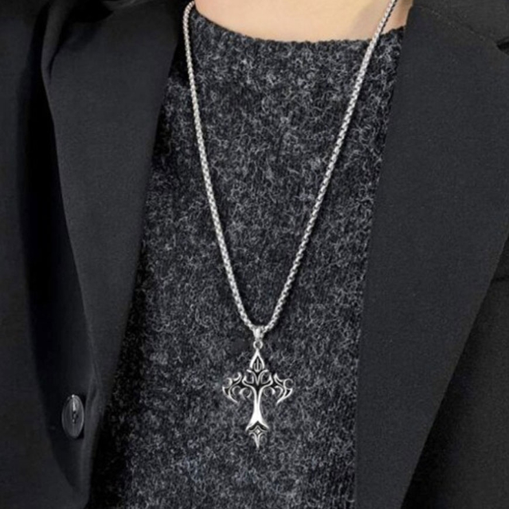 NOVESSELファイヤークロスネックレス 全1色 ファイヤー | ililil | 詳細画像1 