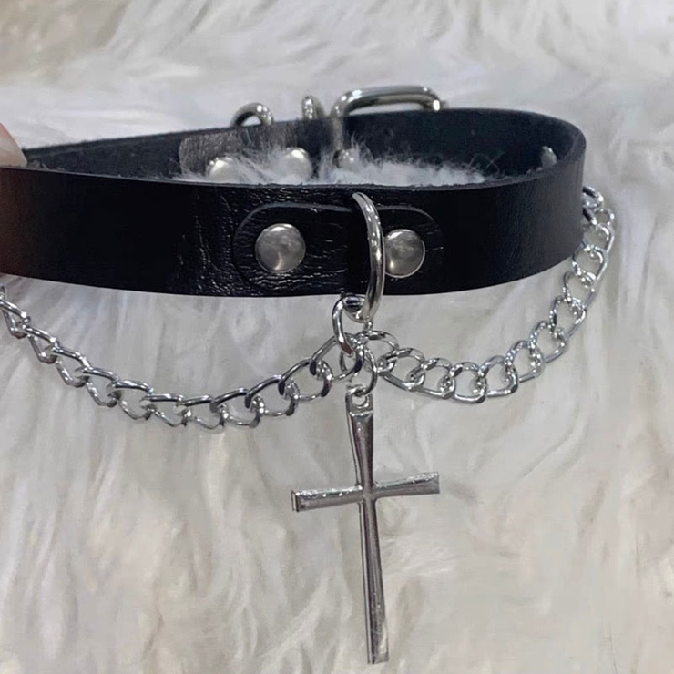 NOVESSELクロスチェーンチョーカー 全2色 ブラック | ililil | 詳細画像4 