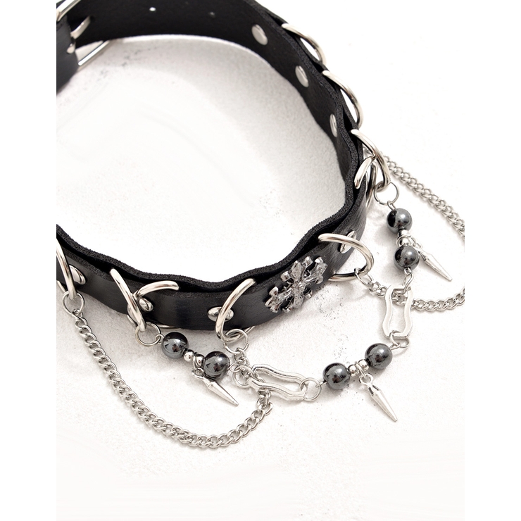 NOVESSELDカンクロスチェーンチョーカー 全1色 ブラック[品番