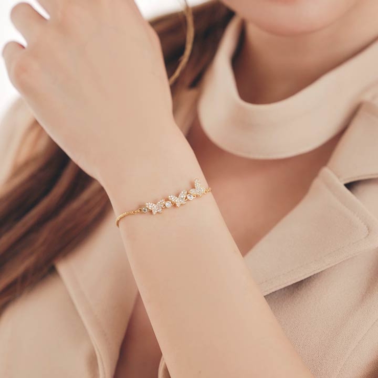 ルミナスバタフライビジューブレスレット[店内アクセ] | Dazzy | 詳細画像8 