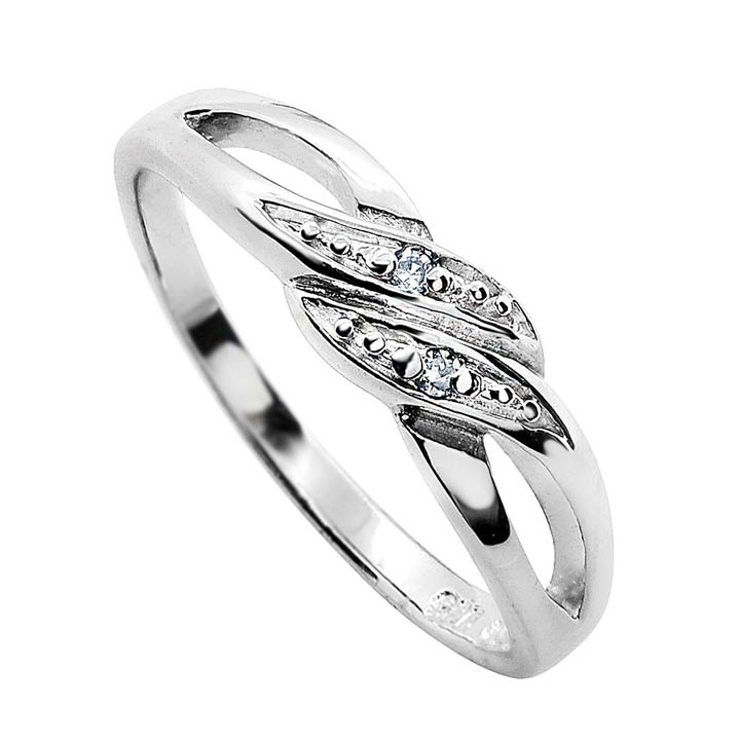 アクセサリー レディースダブルツイストダイヤモンドリングシルバー レディース | Dazzy | 詳細画像2 