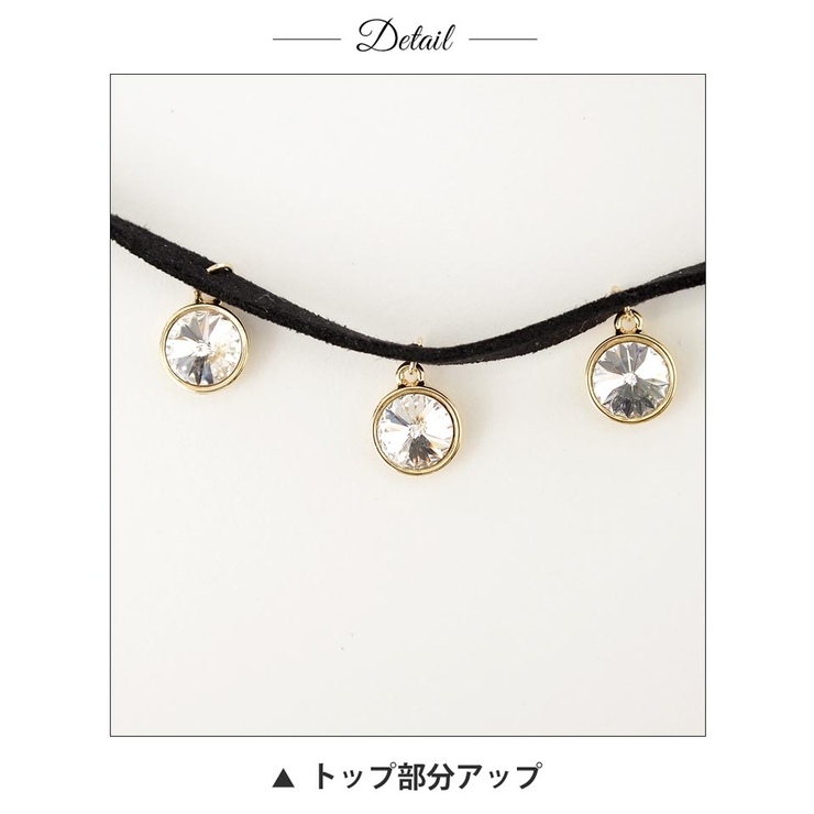 チョーカー アクセサリー ビジュー付チョーカーネックレス