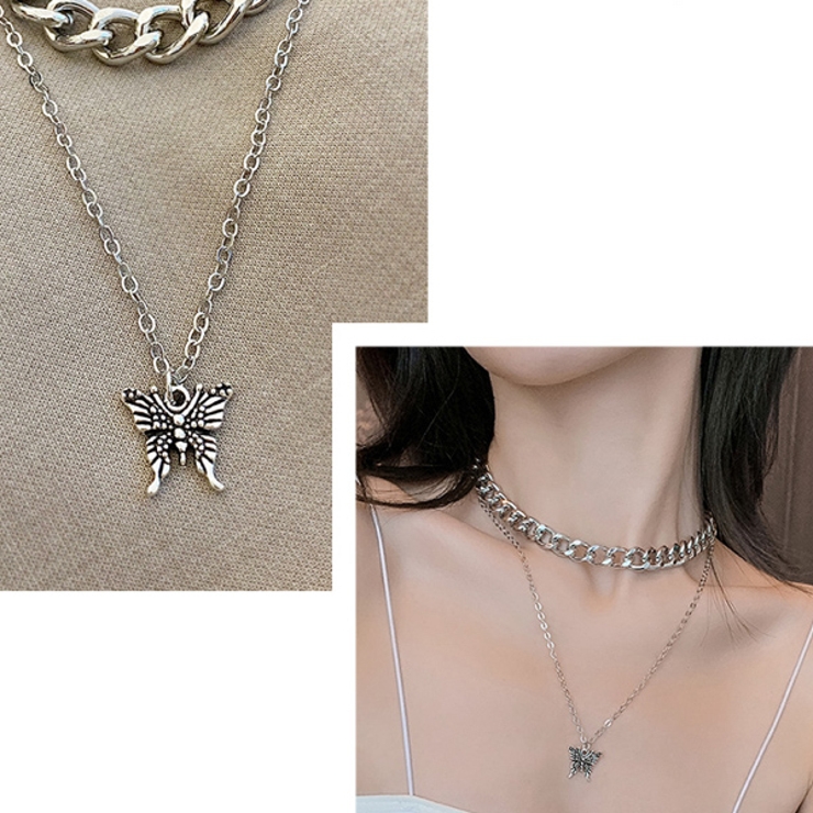Eliou ネックレス チョーカー ペンダント シルバー ラップ ラウンドチョーカーネックレス ネックカフ シルバー silver925