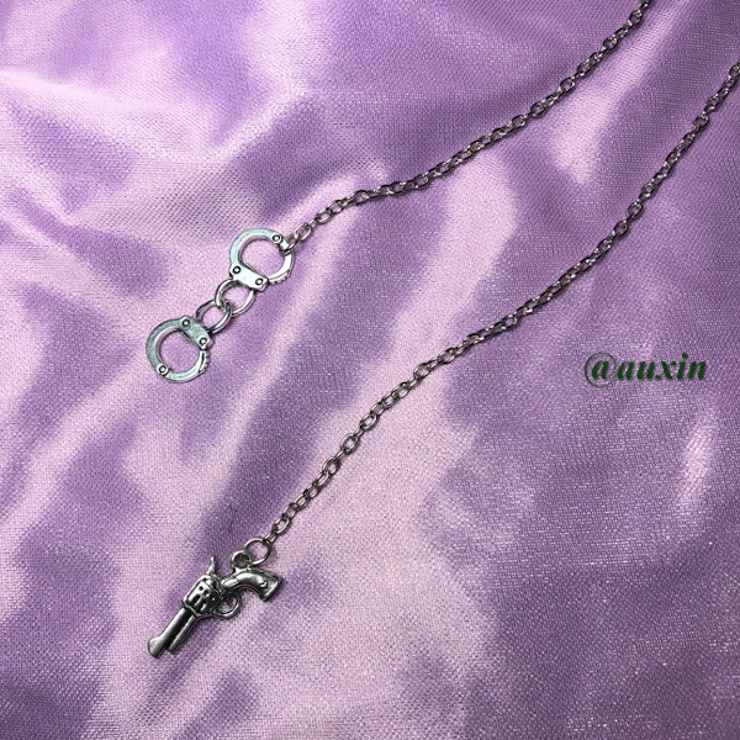 ピストル＆ハンドカフモチーフ ネックレス シルバー | Decorative  | 詳細画像4 