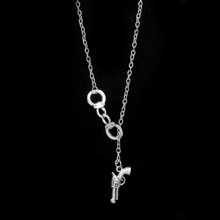 ピストル＆ハンドカフモチーフ ネックレス シルバー | Decorative  | 詳細画像7 