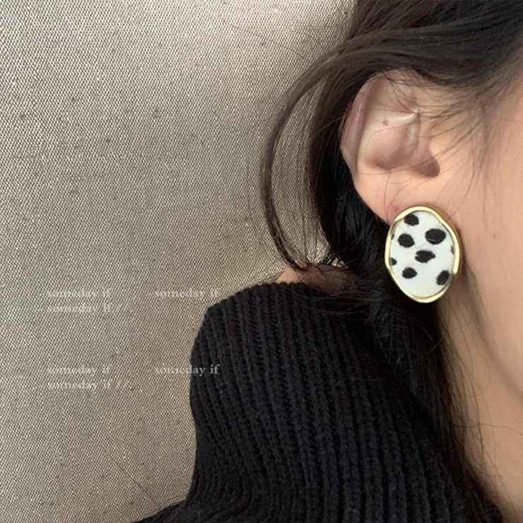 ダルメシアン柄ピアス[品番：DCTW0002982]｜Decorative （デコラティブ 