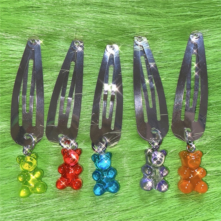 ヘアピン くまモチーフ 2個セット SET クマちゃん BEAR[品番