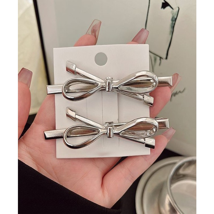 【4点セット】メタリックカラーリボン ヘア クリップ | レースレディース  | 詳細画像6 