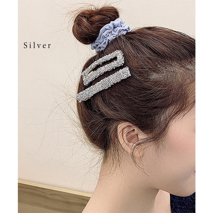 ビジュー装飾のヘアクリップ ビジュー ヘア クリップ[品番：LCLW0008491]｜レースレディース