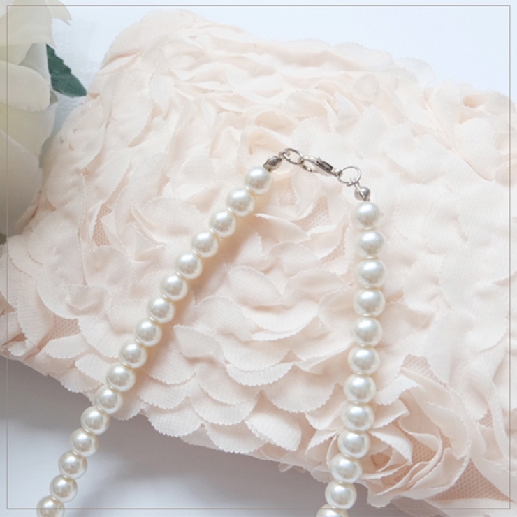 イミテーションパール一連 ネックレス レディース | レースレディース  | 詳細画像4 