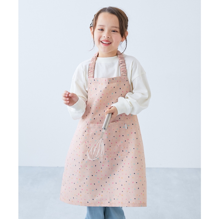 003-ドット-ダスティピンク | 速乾 しわになりにくい エプロン | devirock