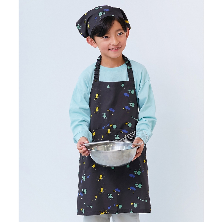 006-ペンキ-ブラック | 速乾 しわになりにくい エプロン | devirock