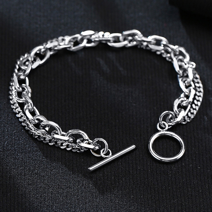 ２連チェーンマンテルブレスレット チェーン ブレスレット | インナーショップDiamondHearts  | 詳細画像1 