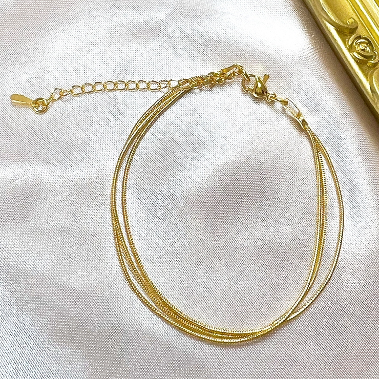 3連シンプルブレスレット 3連チェーン ブレスレット | インナーショップDiamondHearts  | 詳細画像9 