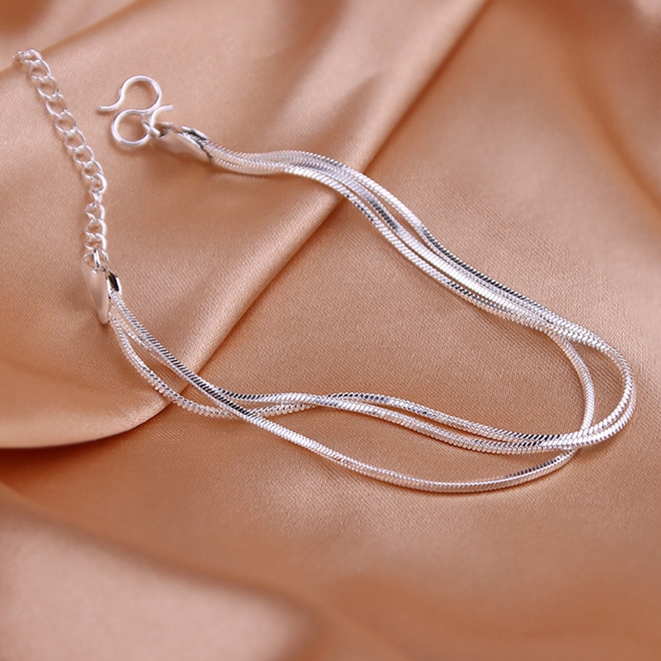 3連シンプルブレスレット 3連チェーン ブレスレット | インナーショップDiamondHearts  | 詳細画像2 