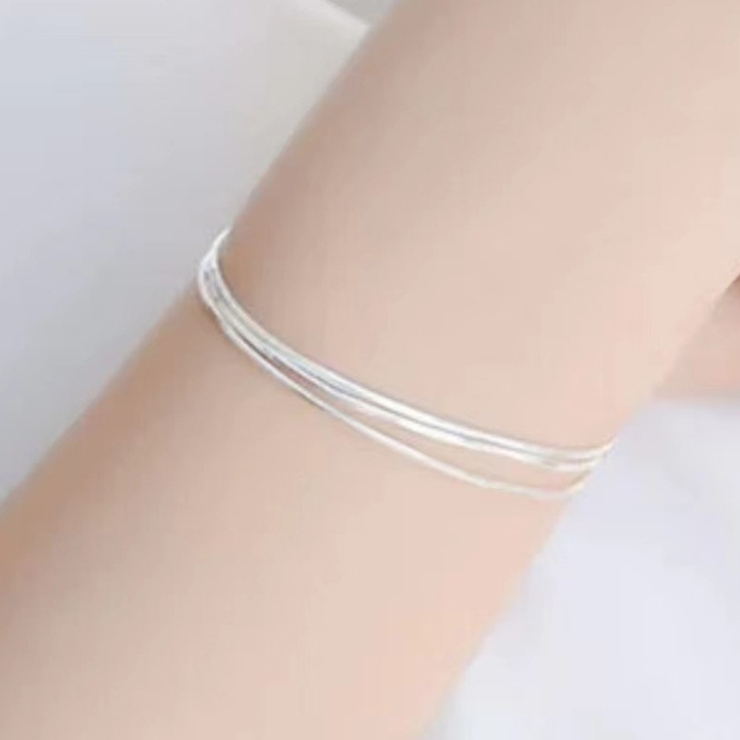 3連シンプルブレスレット 3連チェーン ブレスレット[品番