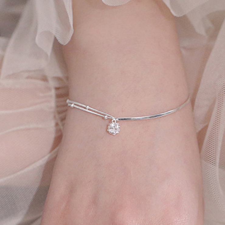 シルバー |  五角星モチーフ2連チェーンブレスレット | インナーショップDiamondHearts 