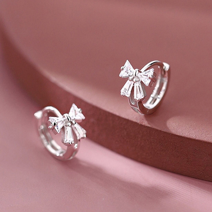 リボン フープピアス 両耳用 | インナーショップDiamondHearts  | 詳細画像1 