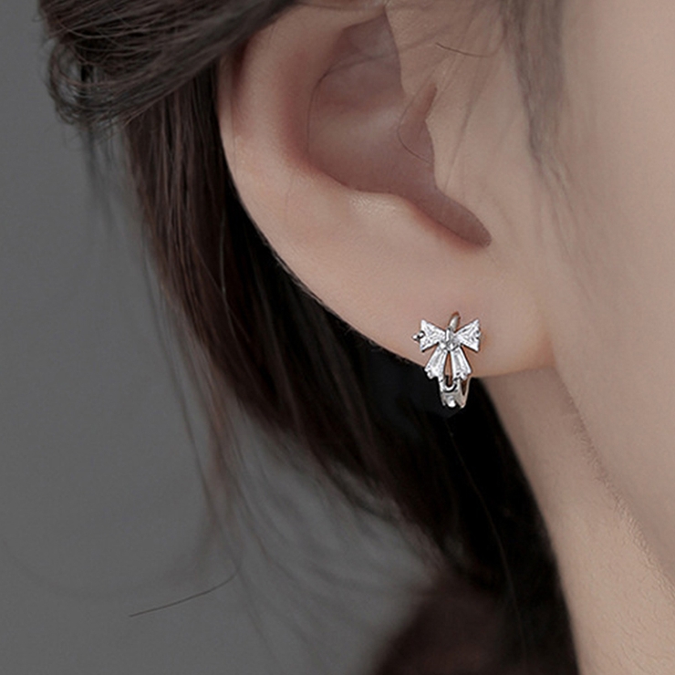 リボン フープピアス 両耳用 | インナーショップDiamondHearts  | 詳細画像3 