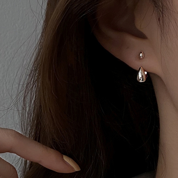 ティアドロップピアス（両耳用） しずく ピアス[品番：DMHU0003698