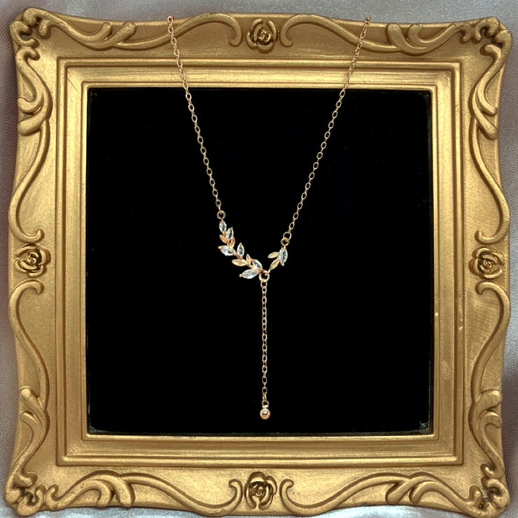 シルバー リーフネックレス ハート