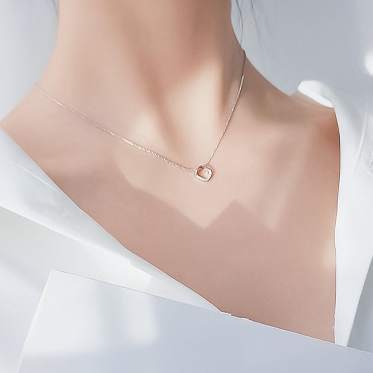 シルバー | ビジューネックレス イミテーション 菱形 | インナーショップDiamondHearts 