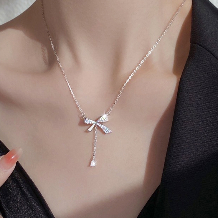B57 トリプルラインネックレス☆レディース 煩わし ネックレス♪シルバー☆