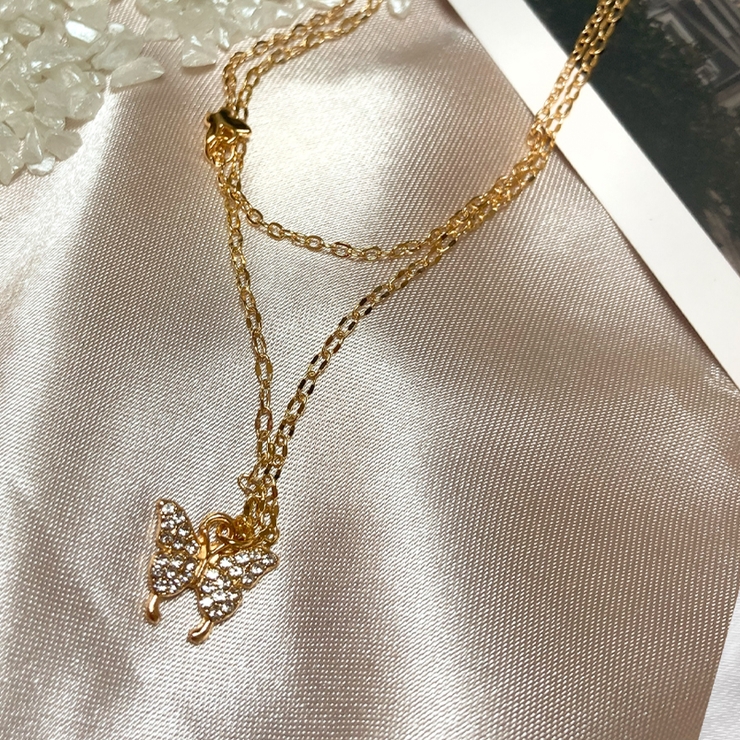 ツインバタフライネックレス ツイン バタフライ | インナーショップDiamondHearts  | 詳細画像11 