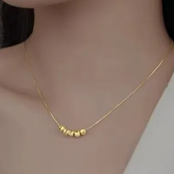 ゴールド | ゴールドVカットボールネックレス ミラーボール ネックレス | インナーショップDiamondHearts 