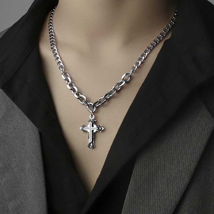 クロスチェーンネックレス 十字架 ネックレス | インナーショップDiamondHearts  | 詳細画像1 