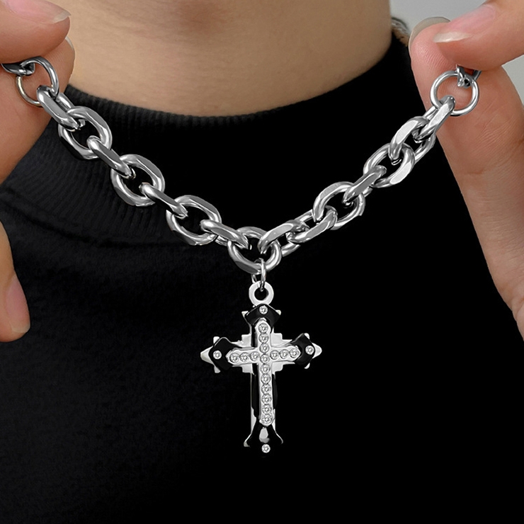 クロスチェーンネックレス 十字架 ネックレス | インナーショップDiamondHearts  | 詳細画像3 