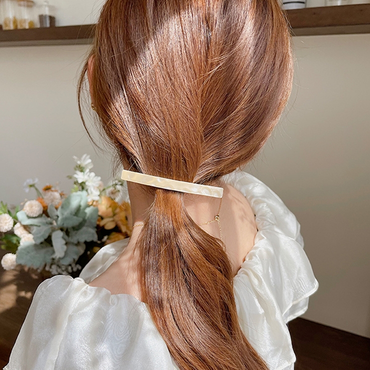 バレッタ ヘアアレンジ オーバル スクエア 大人っぽい | Doux Belle  | 詳細画像11 