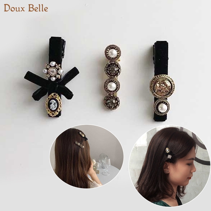 ビジュー Pino レトロビジュー付きヘアピン[品番：DBLW0000997]｜Doux Belle