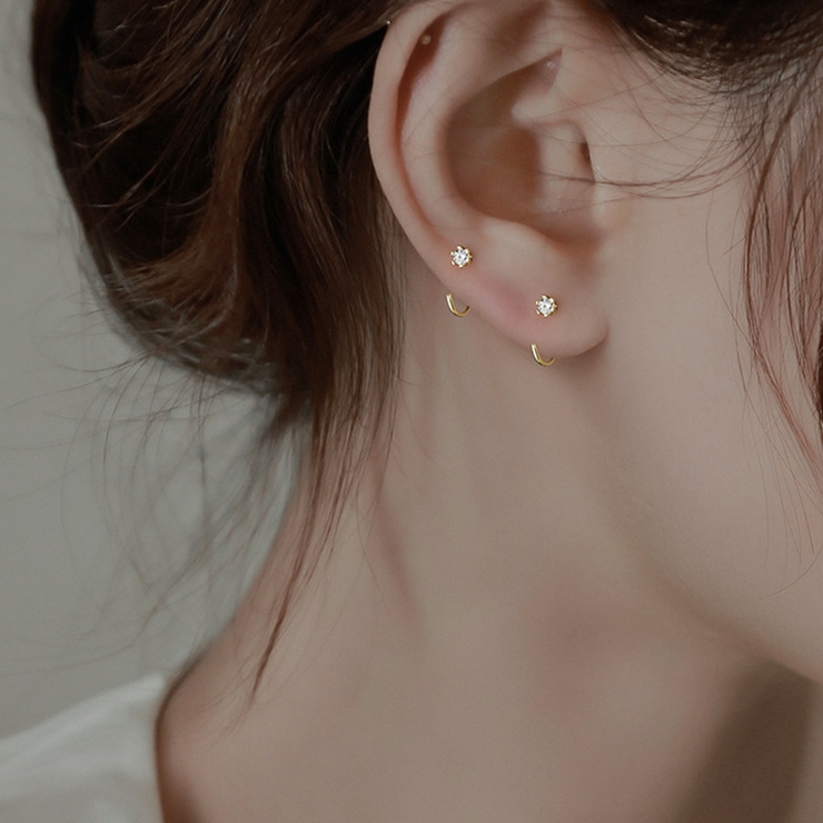 ビジューミニフープピアス | Doux Belle  | 詳細画像2 