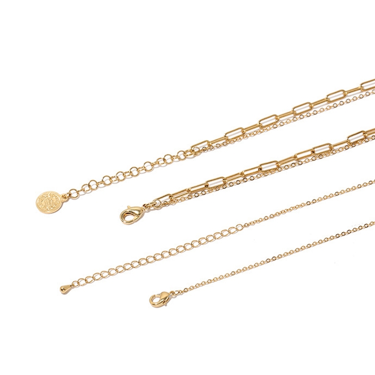 レイヤードゴールドチェーンネックレス | Doux Belle  | 詳細画像5 