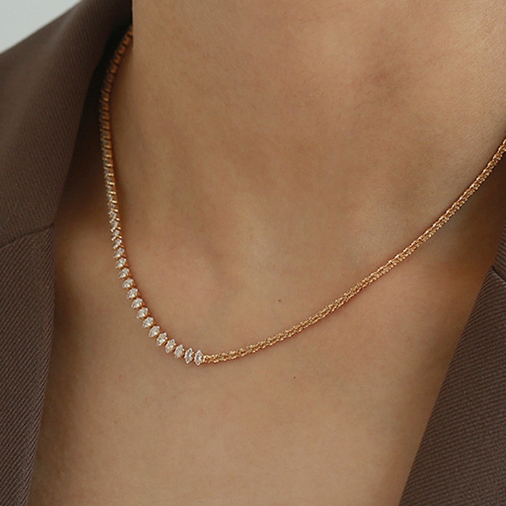 ビジュードッキングチェーンネックレス | Doux Belle  | 詳細画像2 