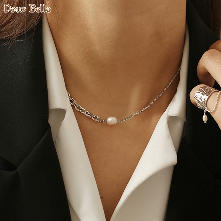 ドッキングデザインチェーンネックレス | Doux Belle  | 詳細画像1 