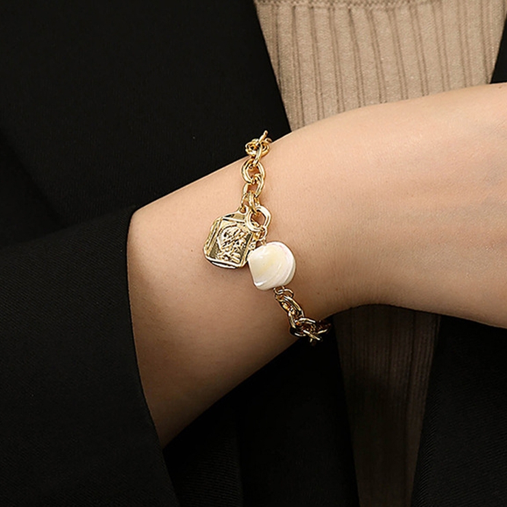 スクエアモチーフ＆ストーンブレスレット | Doux Belle  | 詳細画像4 