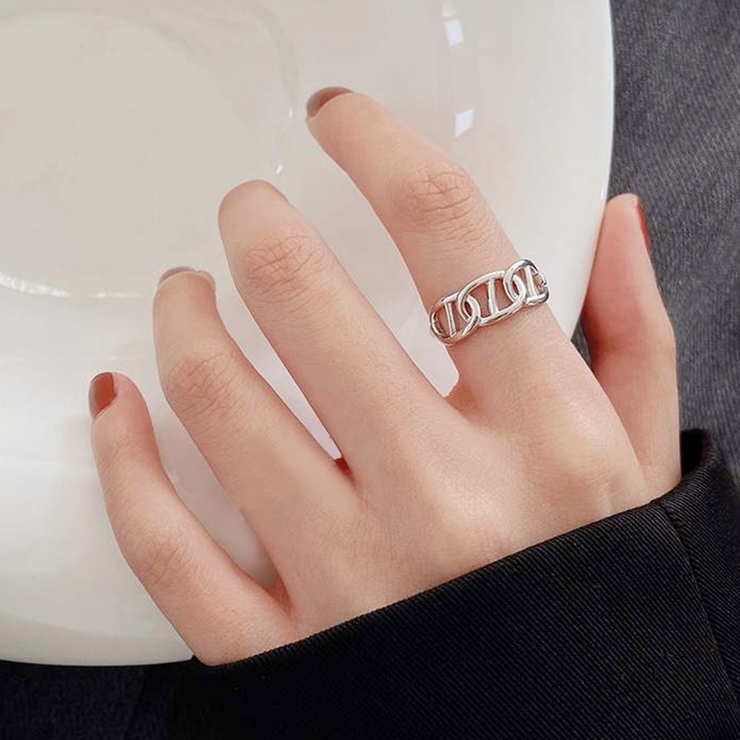 シルバーチェーンリング[品番：DBLW0001068]｜Doux Belle （ドゥーベル