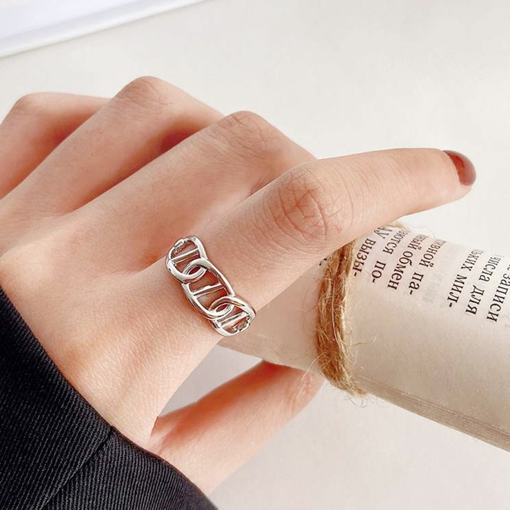 CHANEL　レア シルバー チェーンリング チャンキーチェーンリング シルバー925 | Roloshop BASE店