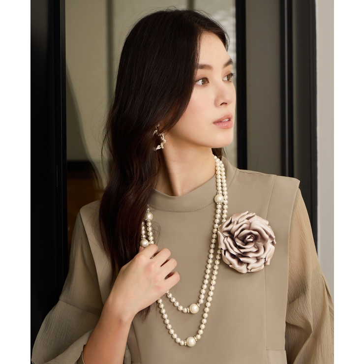 スモークピンク | ブローチ コサージュ レディース | DRESS+