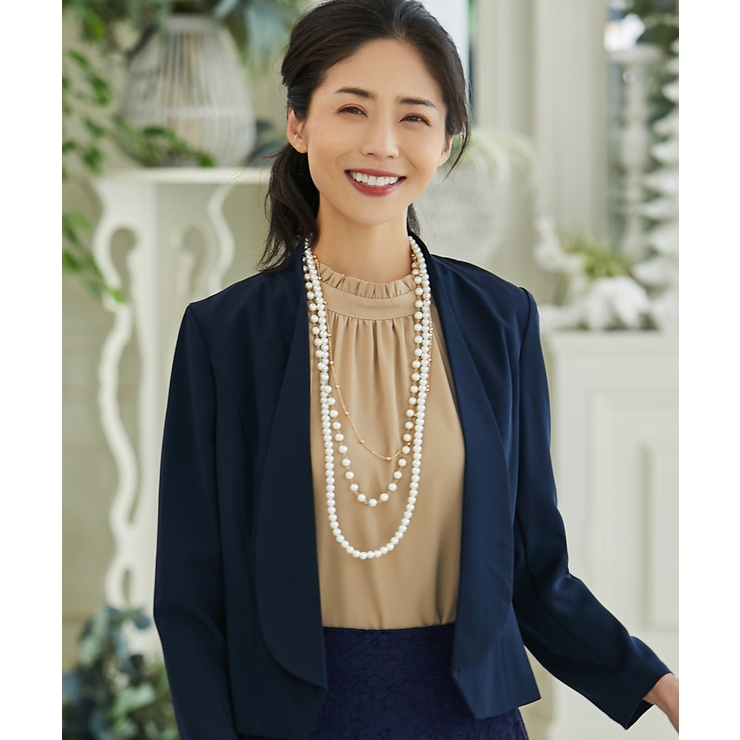 チェーン×2連フェイクパールデザインパーティードレスネックレス  秋[品番：DSSW0002678]｜DRESS+（ドレスプラス）のレディースファッション通販｜SHOPLIST（ショップリスト）