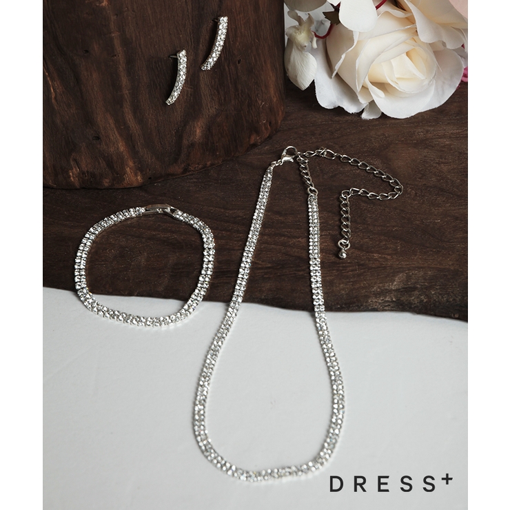 ネックレス ブレスレット ピアス 3点セット[品番：DSSW0004982