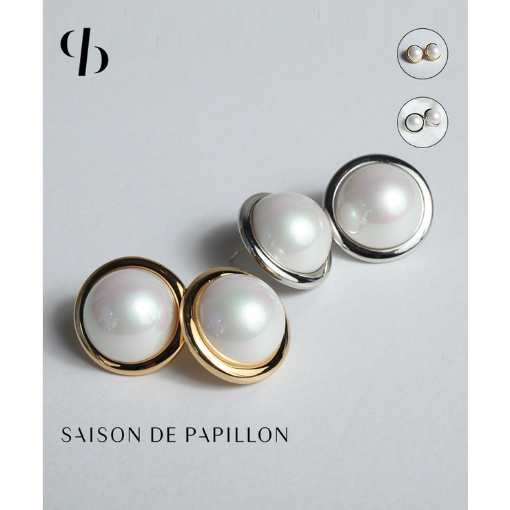 パールスタッズピアス[品番：DSSW0002339]｜SAISON DE PAPILLON