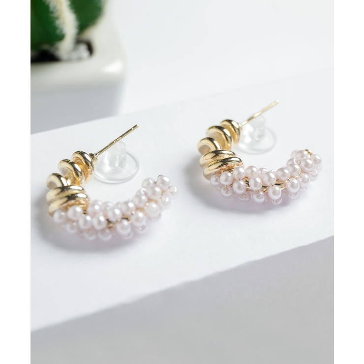 パールフープピアス | SAISON DE PAPILLON  | 詳細画像3